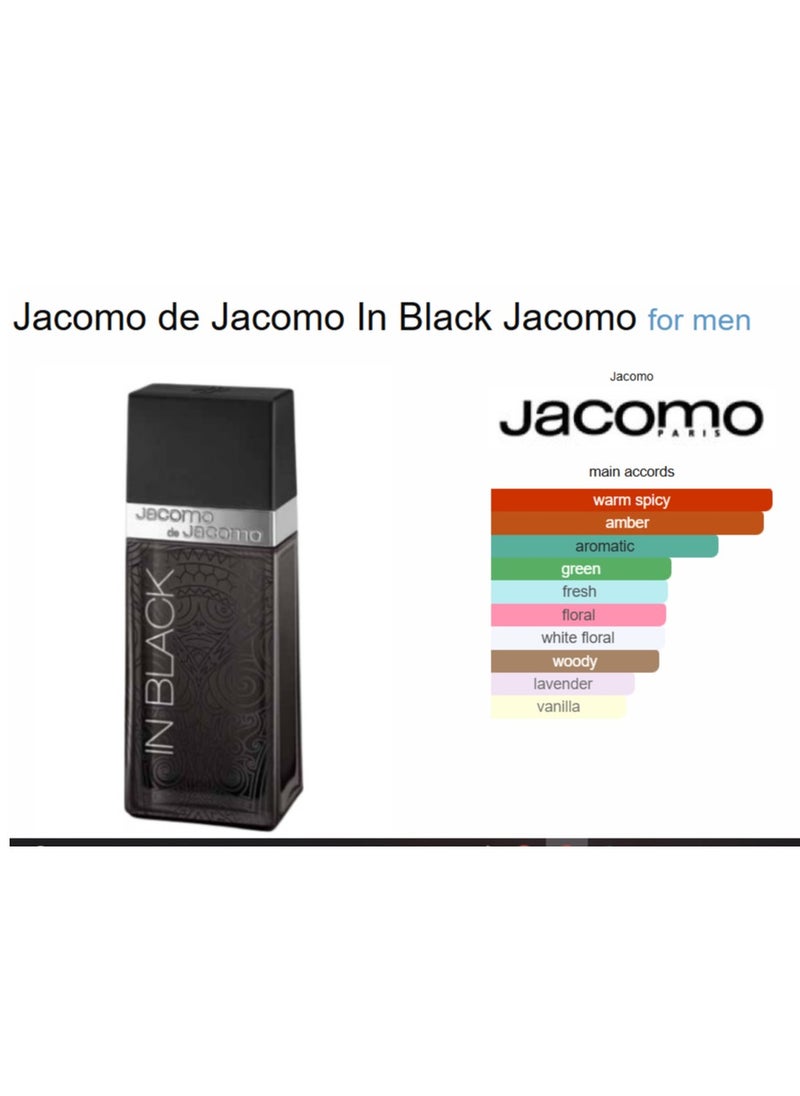 De Jacomo In Black For Men EDT 100ml