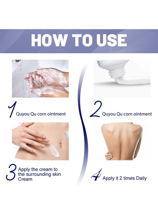 Wart Remover Ointment，Skin Cleansing Wart Cream，Natural Herbal Ingredients Warts Treatment 20G
