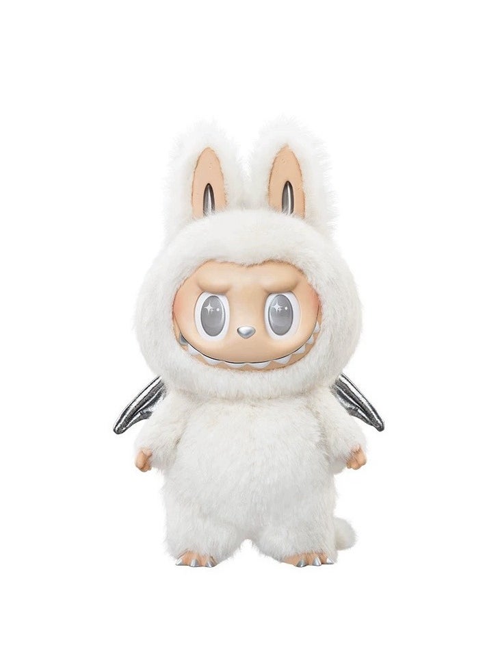 POP MART Plush Toy Made in China THE MONSTERS LABUBU Plush Toys Doll Zimomo White Labubu China Version for Kids Adults Boys Girls Soft Plush Toy Present Birthday Gifts for Children