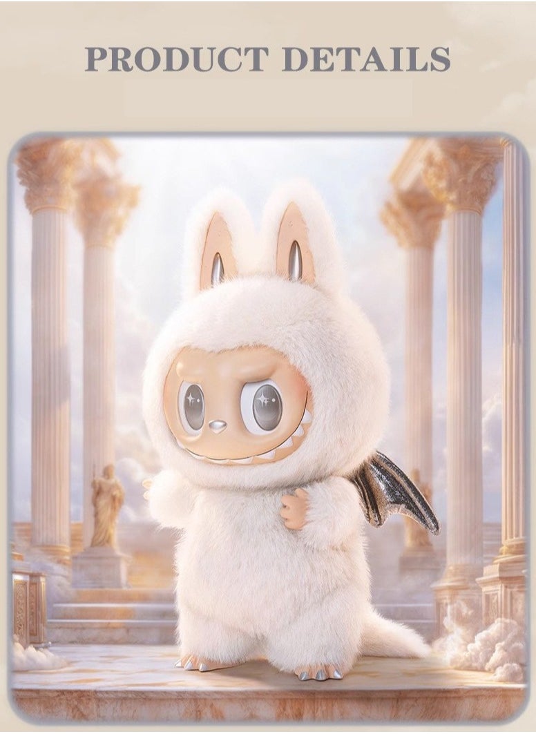 POP MART Plush Toy Made in China THE MONSTERS LABUBU Plush Toys Doll Zimomo White Labubu China Version for Kids Adults Boys Girls Soft Plush Toy Present Birthday Gifts for Children