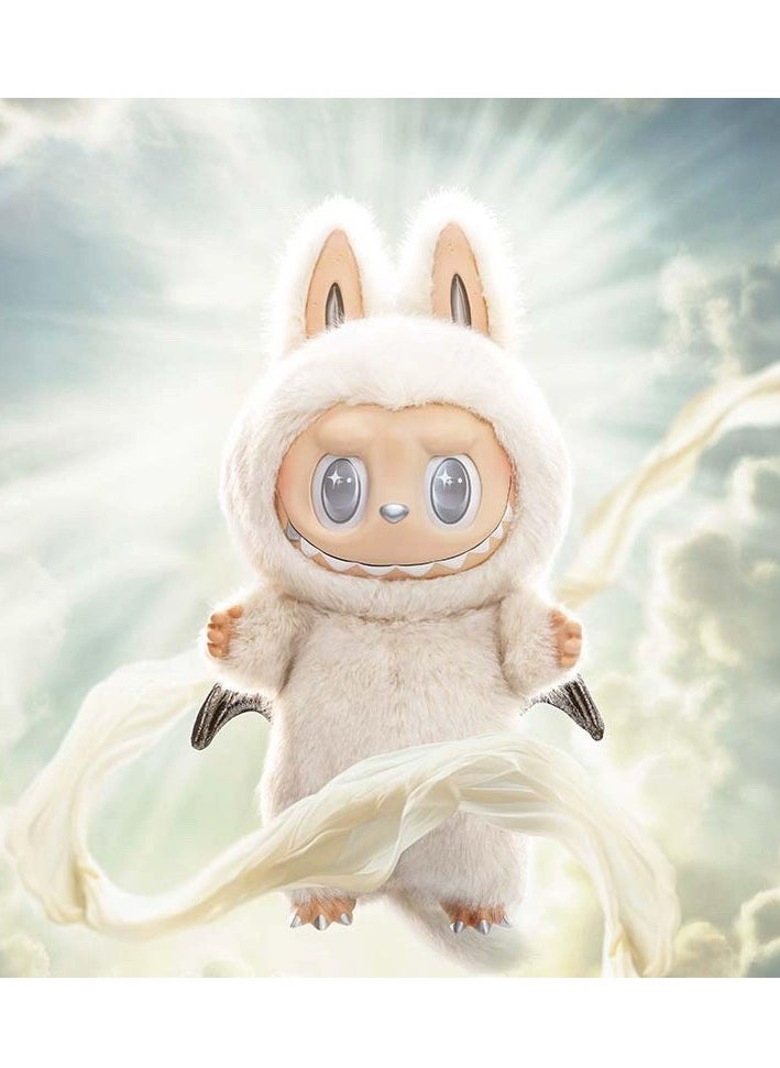 POP MART Plush Toy Made in China THE MONSTERS LABUBU Plush Toys Doll Zimomo White Labubu China Version for Kids Adults Boys Girls Soft Plush Toy Present Birthday Gifts for Children