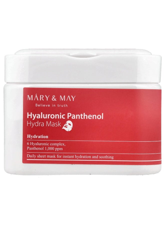 Mary & May, Hyaluronic Panthenol, Hydra Beauty Mask, 30 Sheets, 14.1 oz (400 g)