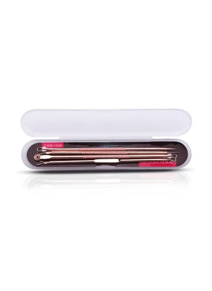 4-Piece Dual Heads Needle Blackhead Remover in Rose Gold