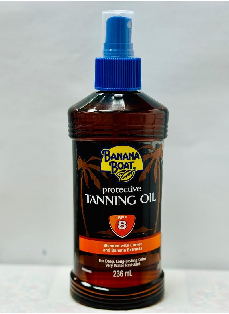 BANANA BOAT SPF 8 PROTECTIVE TANNING OIL 236 mL