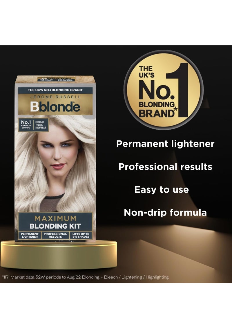 Bblonde Blonding Kit Permanent Lightener Permanent Blonde Bleach Hair Dye Professional Results With Avocado Oil Lifts 8 9 levels Blonding Kit No 1
