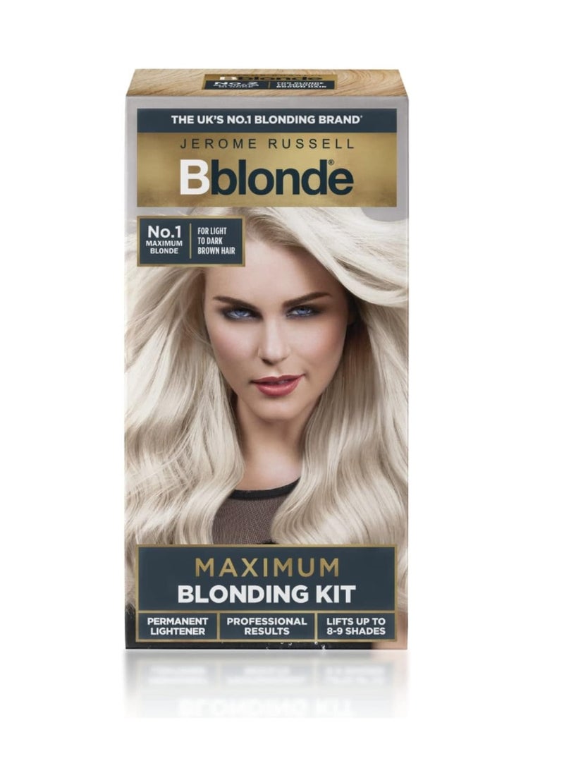 Bblonde Blonding Kit Permanent Lightener Permanent Blonde Bleach Hair Dye Professional Results With Avocado Oil Lifts 8 9 levels Blonding Kit No 1