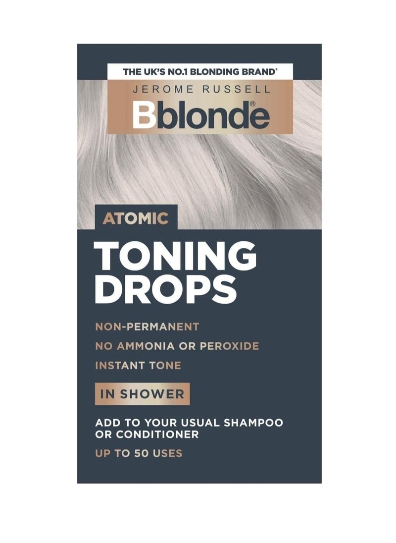 Bblonde Atomic Toning Drops Non Permanent Atomic Hair Toner Refresh and Maintain Blonde Hair Dye Add Drops in Shower with Shampoo or Conditioner 50 Uses