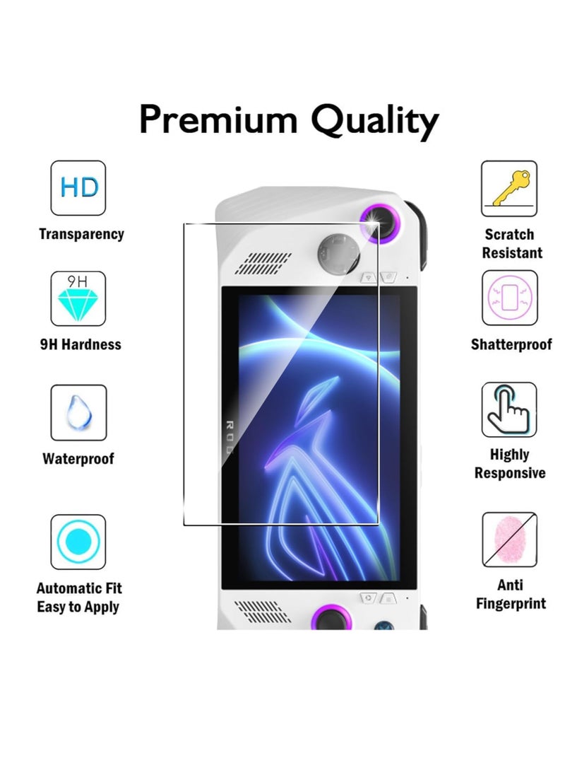 Screen Protectors for ROG Ally (2023) RC71L, 9H Hardness, Crystal Clear Screen Protector, Anti-Fingerprint, Anti-Glare, Scratch-Resistant, Pack of 2