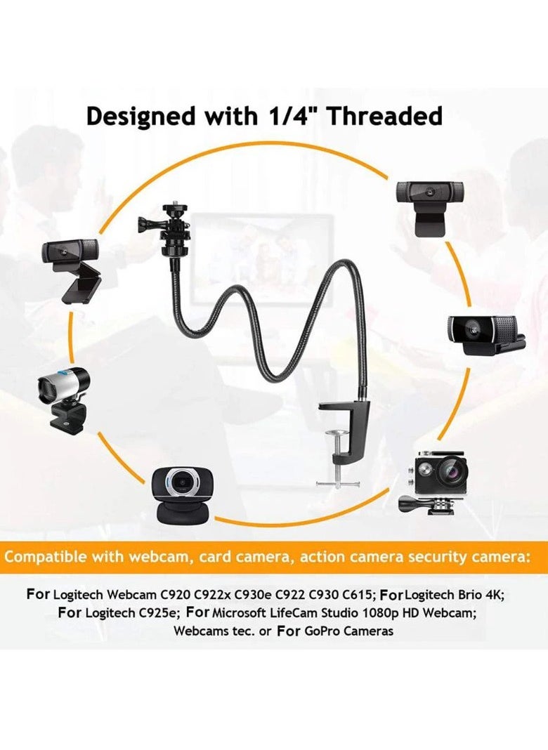Webcam Mount Camera Clamp Stand Holder compatible with Logitech Webcam Pro C920 Streamcam