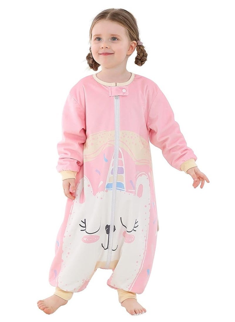 Baby Sleeping Bag Sack Long Sleeve with Feet Winter Swaddle Wearable Blanket for Boys Girls Duck 1 to 3Years