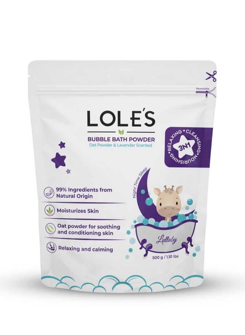 Lole's Baby Bubble Bath Powder Lavender Scented 100% Natural product, Chemical Free 500g