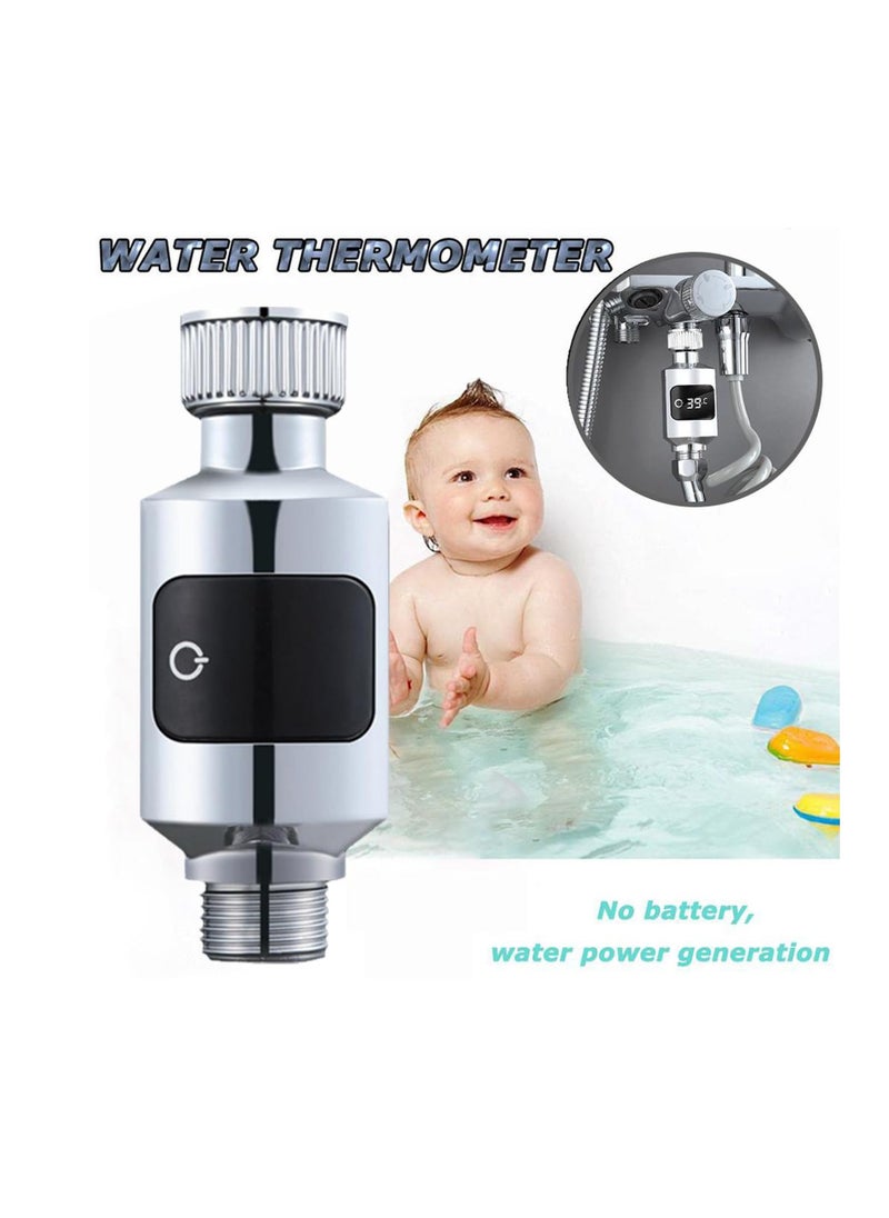 Bathroom Tub Shower Faucets Water Thermometer Electricity LED Digital Display Bathtub Water Temperature Monitor for Home Shower (1PCS)