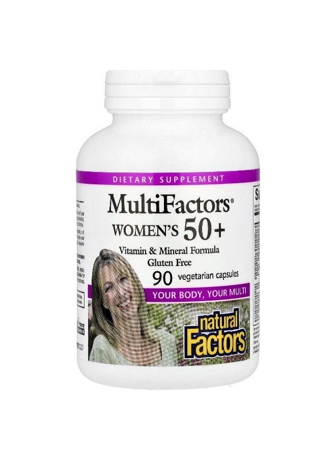 Natural Factors, MultiFactors®, Women's 50+, 90 Vegetarian Capsules