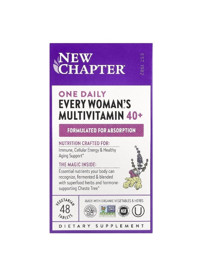 New Chapter, Every Woman's One Daily 40+ Multivitamin, 48 Vegetarian Tablets