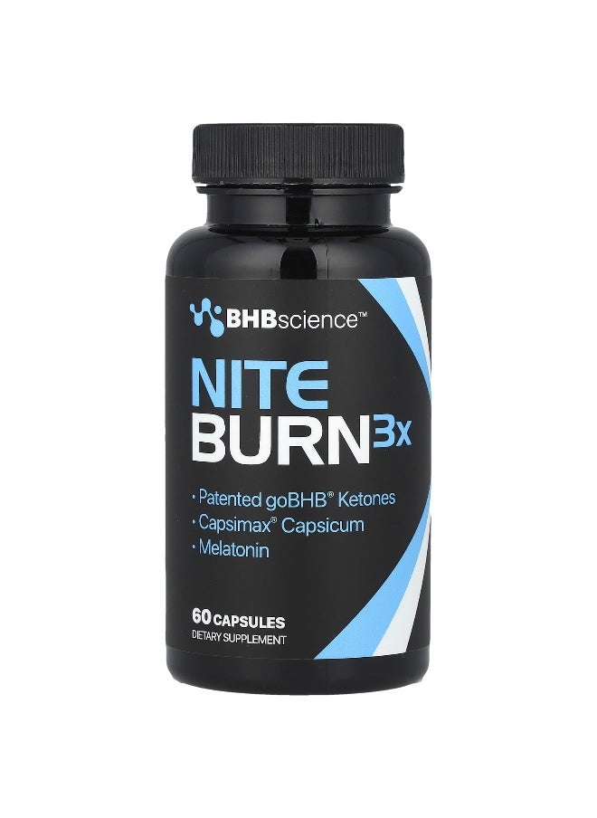 Real Ketones, BHB Science™, Nite Burn 3X, 60 Capsules