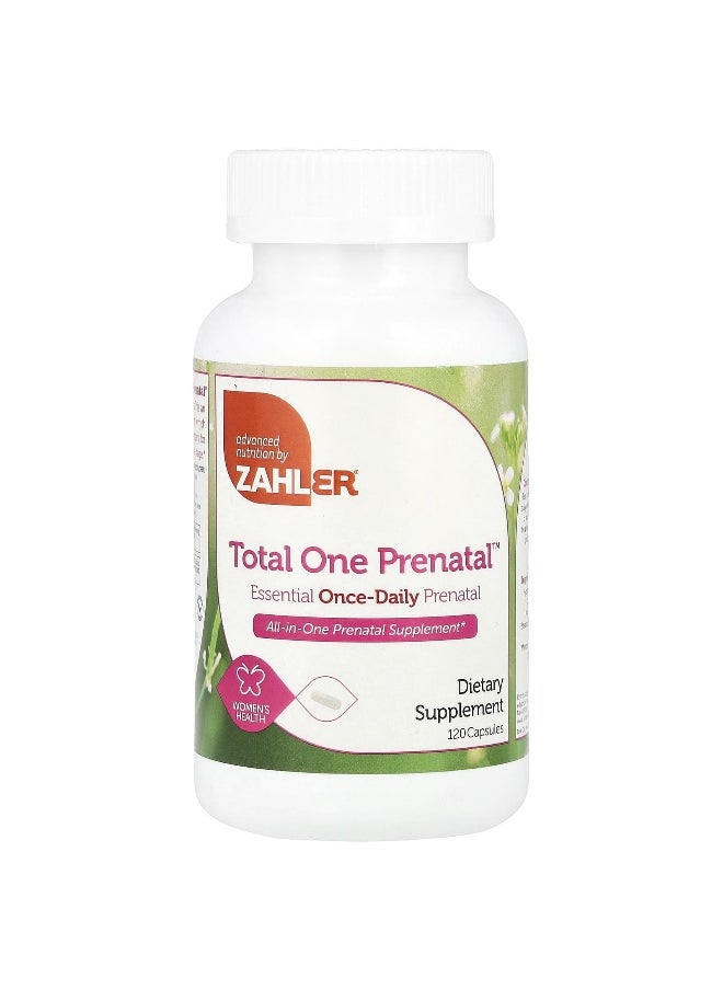 Zahler, Total One Prenatal™, Essential Once-Daily Prenatal, 120 Capsules