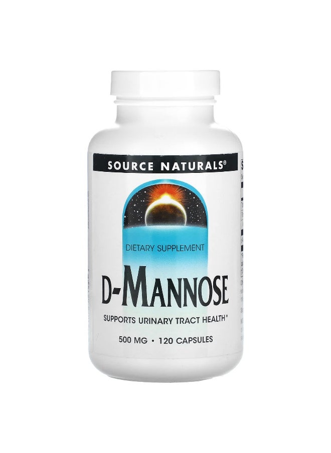 Source Naturals, D-Mannose, 500 mg, 120 Capsules