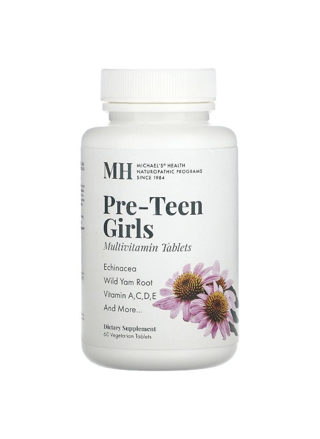 Michael's Naturopathic, Pre-Teen Girls Multivitamin, 60 Vegetarian Tablets