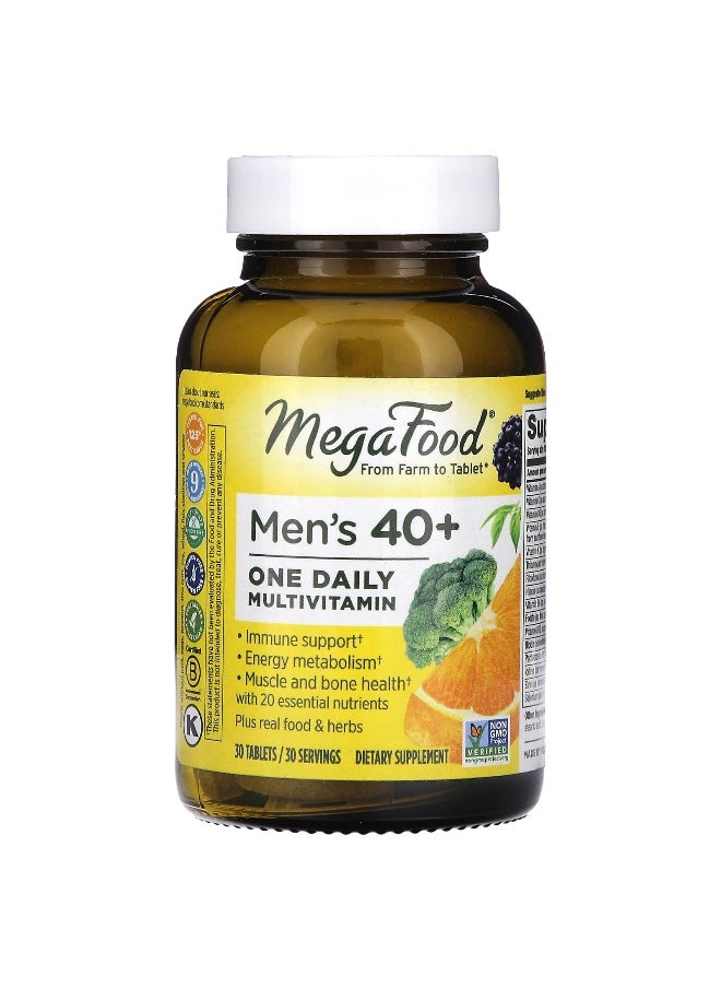 MegaFood, Men 40+ One Daily Multivitamin, 30 Tablets