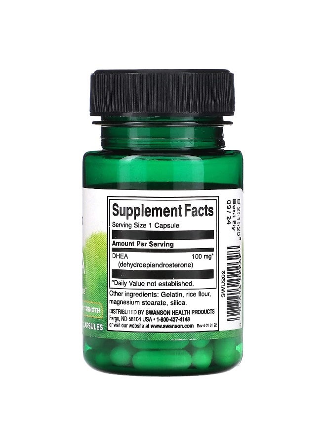 Swanson, DHEA, 100 mg, 60 Capsules