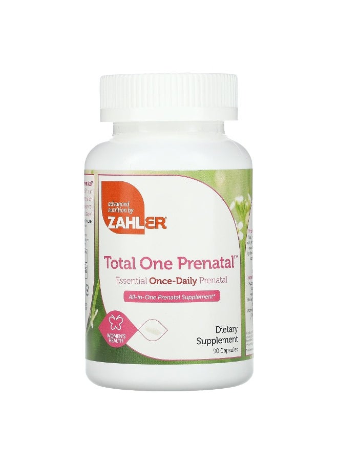 Zahler, Total One Prenatal, Essential Once-Daily Prenatal, 90 Capsules