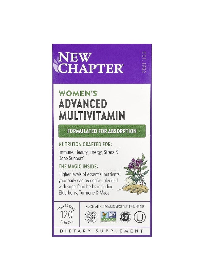 New Chapter, Women's Advanced Multivitamin, 120 Vegetarian Tablets