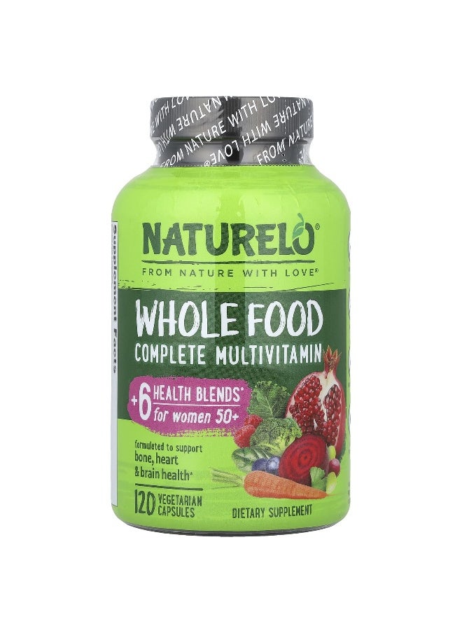 NATURELO, Whole Food Complete Multivitamin, For Women 50+, 120 Vegetarian Capsules