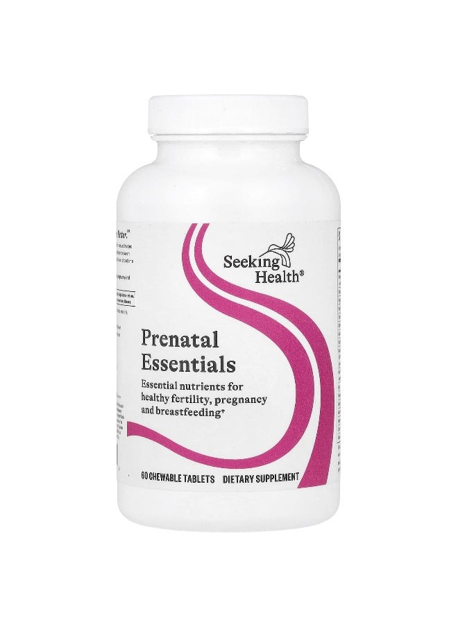 Seeking Health, Prenatal Essentials, 60 Chewable Tablets