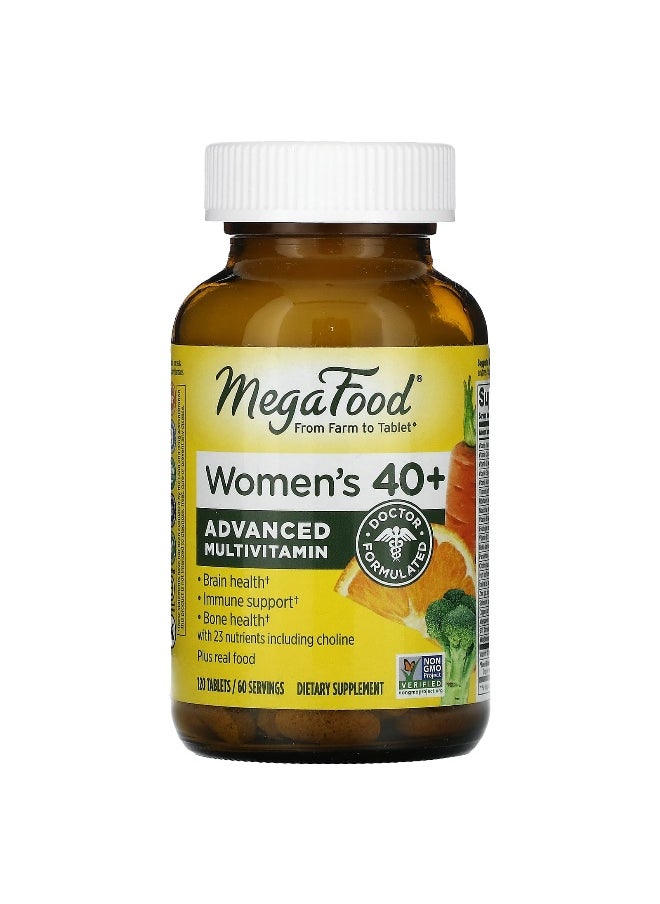 MegaFood, Women's 40+ Advanced Multivitamin, 120 Tablets