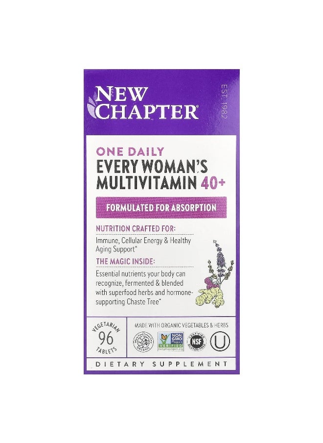 New Chapter, One Daily Every Woman's Multivitamin™ 40+, 96 Vegetarian Tablets