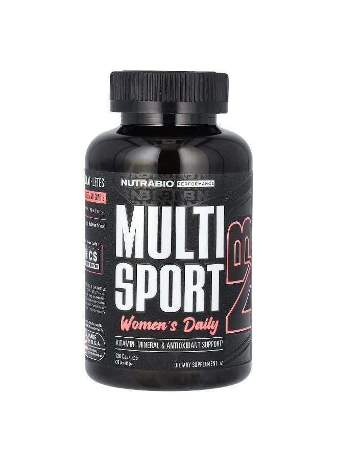 NutraBio, MultiSport Women's Daily, 120 Capsules