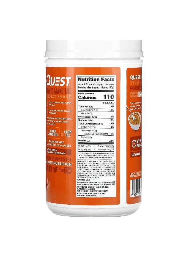 Quest Nutrition, Protein Powder, Cinnamon Crunch, 1.6 lb (726 g)