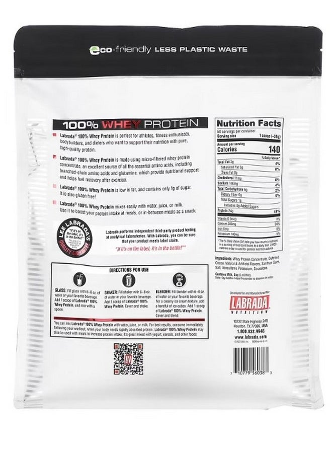 100% Whey Protein Powder Chocolate 4.13 lbs 1875 g