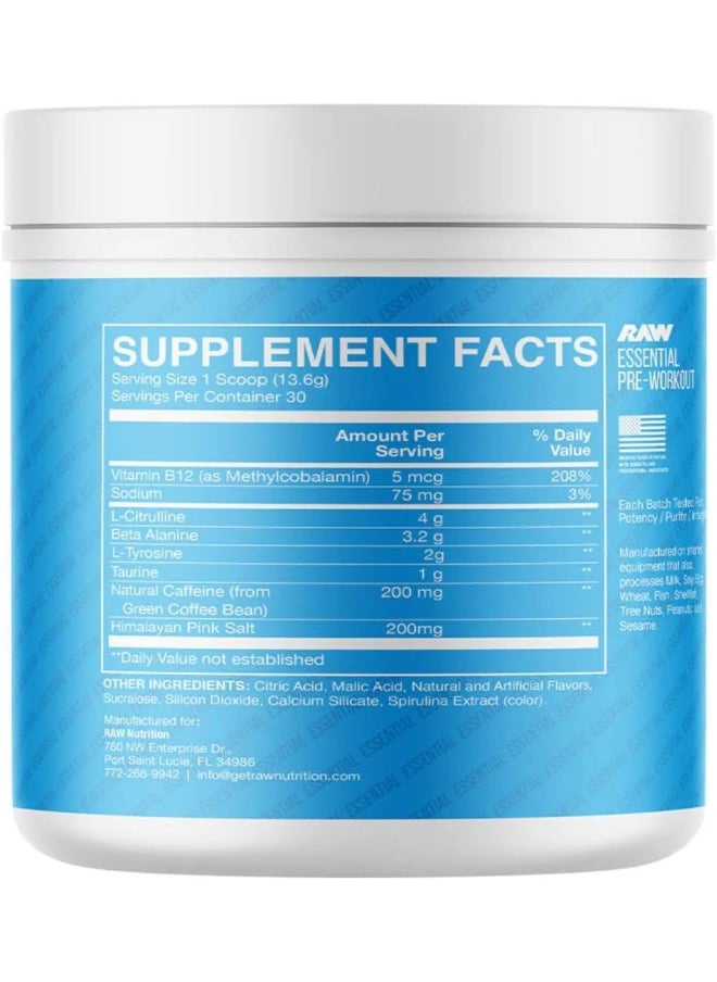 Raw Essential Pre-Workout