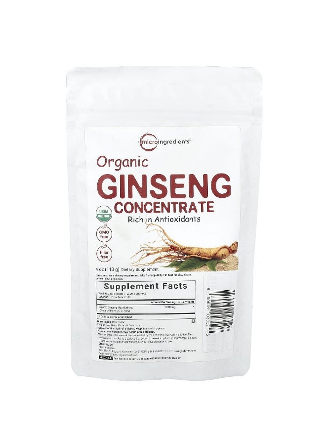 Micro Ingredients, Organic Ginseng Concentrate, 4 oz (113 g)
