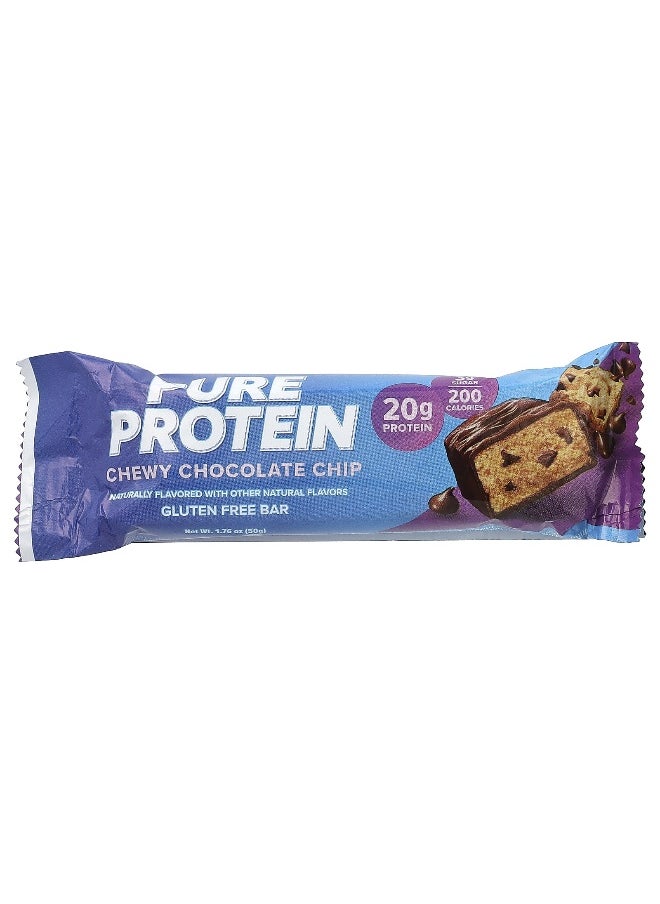 Pure Protein, Gluten Free Bar, Chewy Chocolate Chip, 12 Bars, 1.76 oz (50 g) Each
