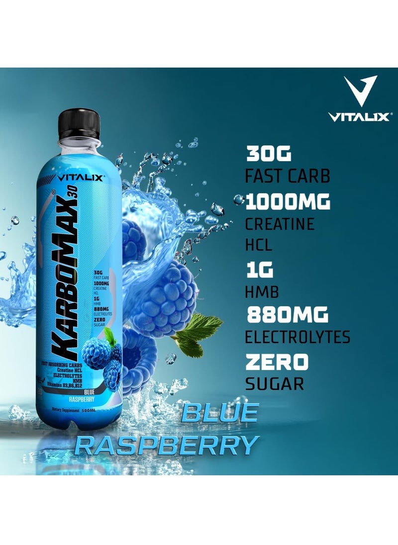 Vitalix KARBOMAX30 500ML Blue Raspberry