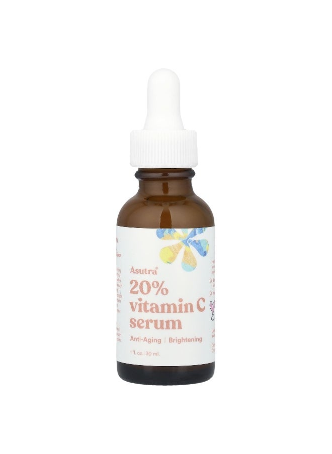 Asutra, 20% Vitamin C Serum, 1 fl oz (30 ml)