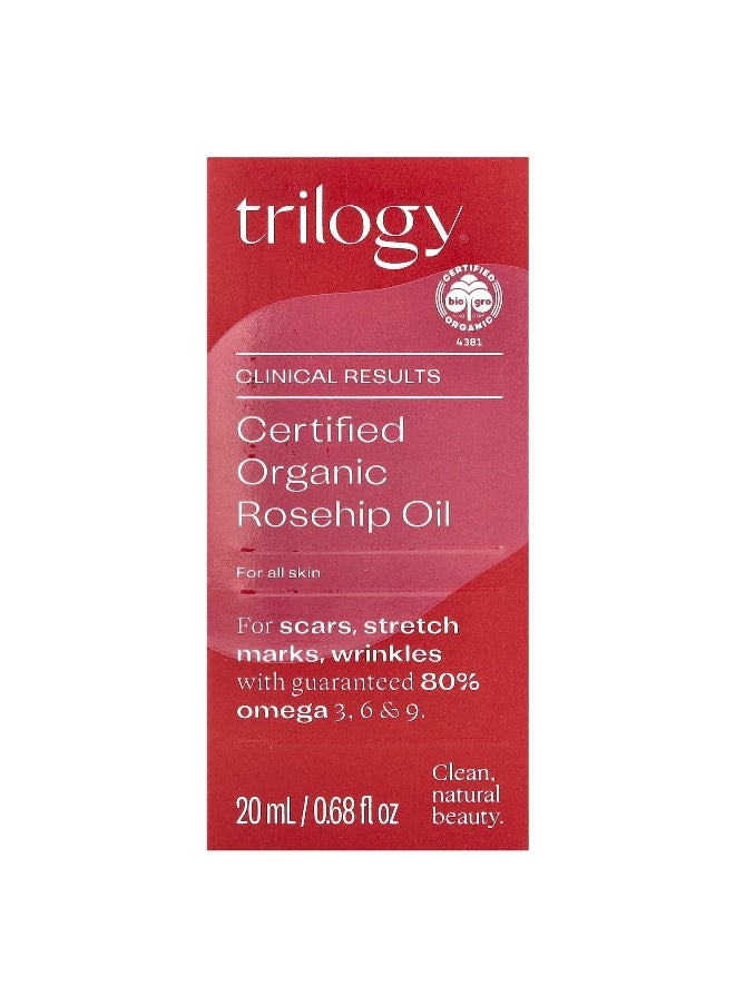Trilogy, Certified Organic Rosehip Oil, 0.68 fl oz (20 ml)