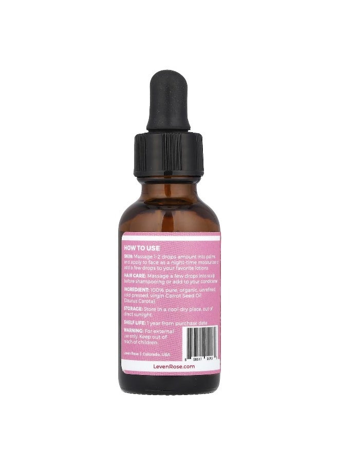 Leven Rose, 100% Pure & Organic, Carrot Seed Oil, 1 fl oz (30 ml)