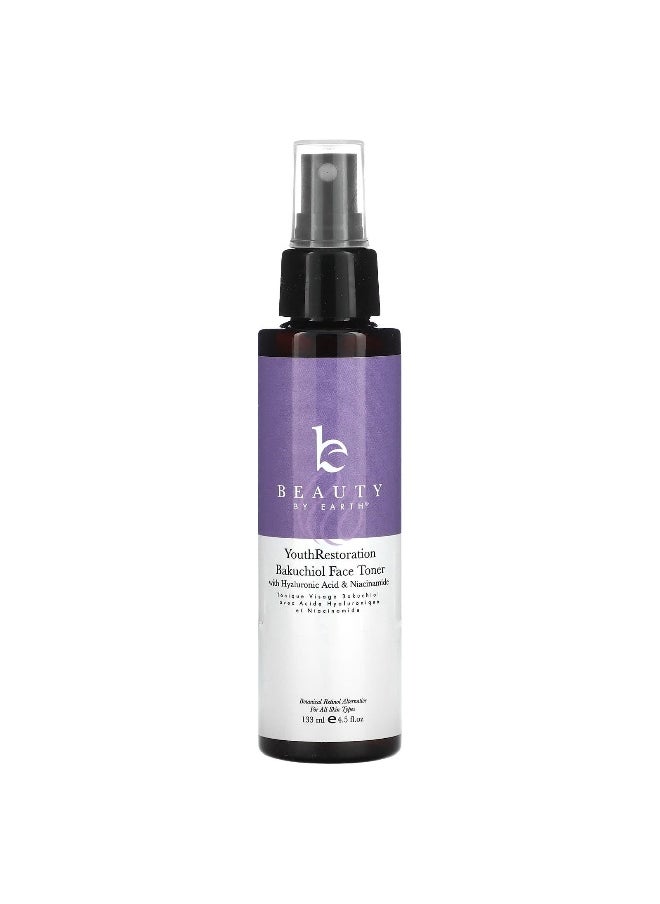 Beauty By Earth, Youth Restoration Bakuchiol Face Toner , 4.5 fl oz (133 ml)