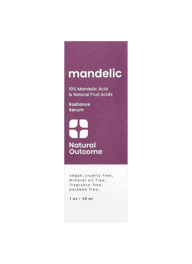 Natural Outcome, Mandelic, Radiance Serum, Fragrance Free, 1 oz (30 ml)
