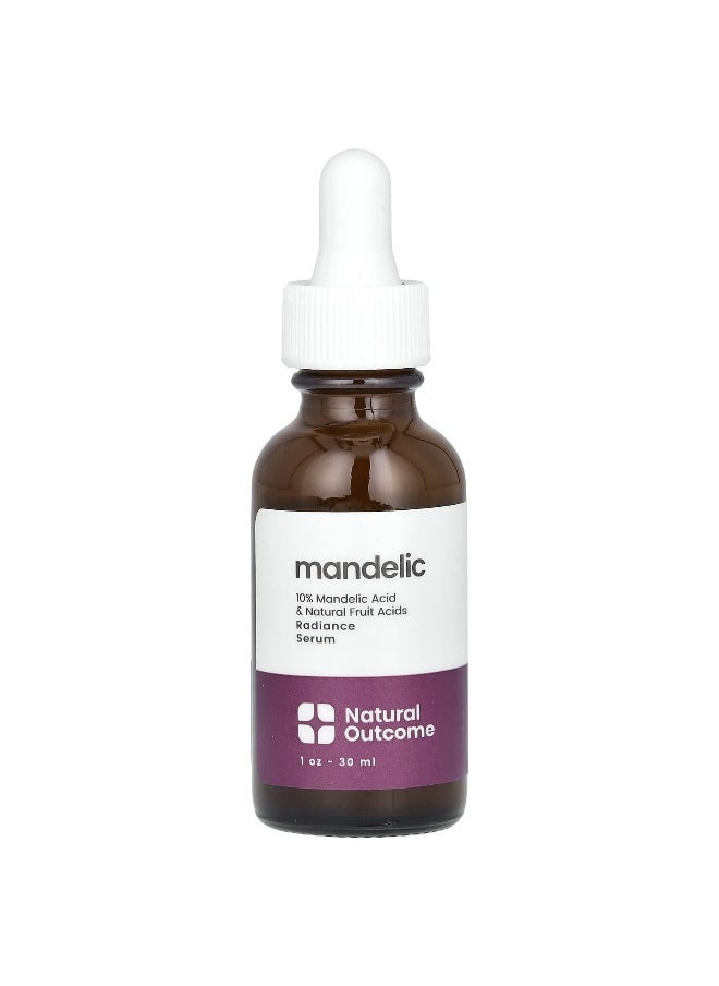 Natural Outcome, Mandelic, Radiance Serum, Fragrance Free, 1 oz (30 ml)