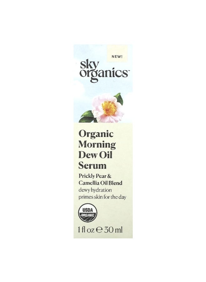 Sky Organics, Organic Morning Dew Oil Serum, Prickly Pear & Camellia Oil Blend, 1 fl oz (30 ml)