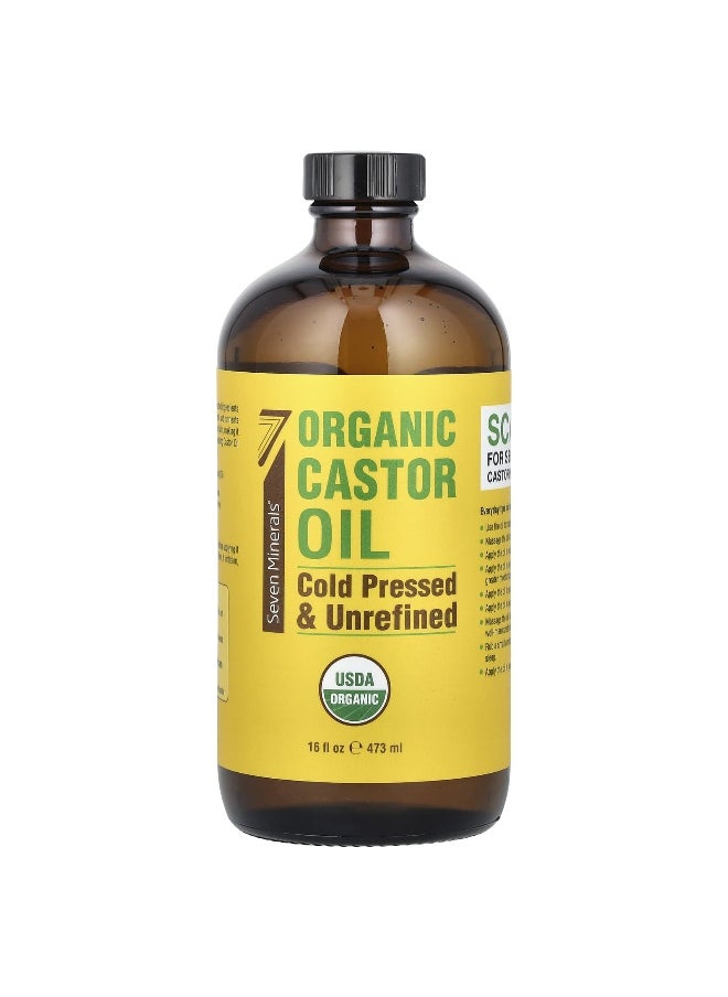 Seven Minerals, Organic Castor Oil, 16 fl oz (473 ml)