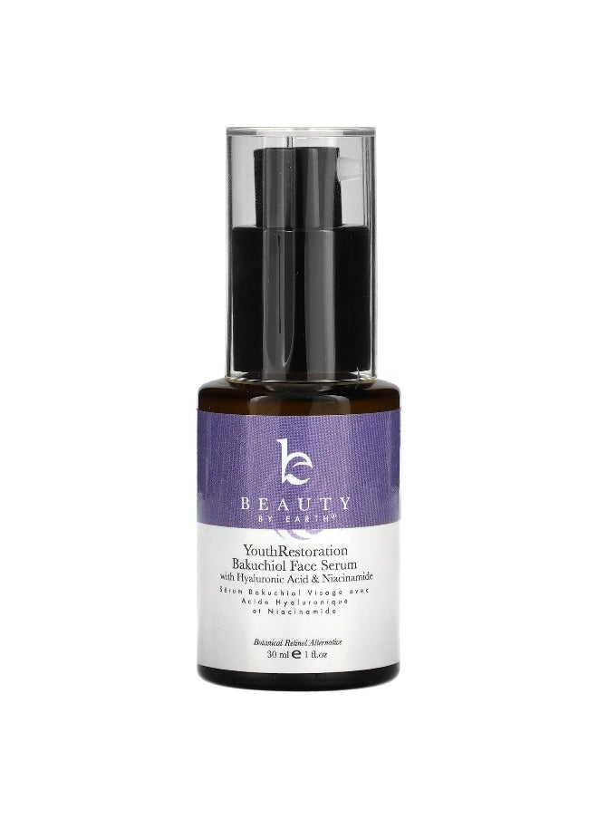 Beauty By Earth, Youth Restoration Bakuchiol Face Serum, 1 fl oz (30 m)