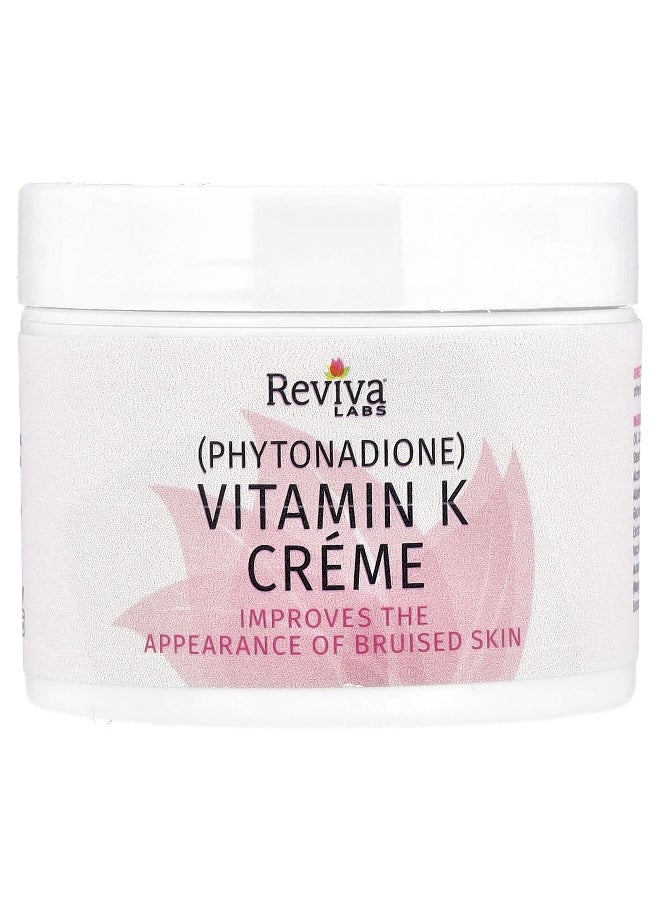 Reviva Labs, Vitamin K Creme, All Skin Types, 2 oz (55 g)