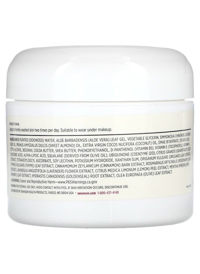 Swanson, Wrinkle Cream With DMAE & CoQ10, 2 fl oz (59 ml)
