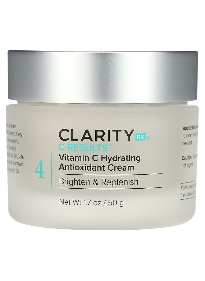 ClarityRx, C-Results, Vitamin C Hydrating Antioxidant Cream, 1.7 oz (50 g)