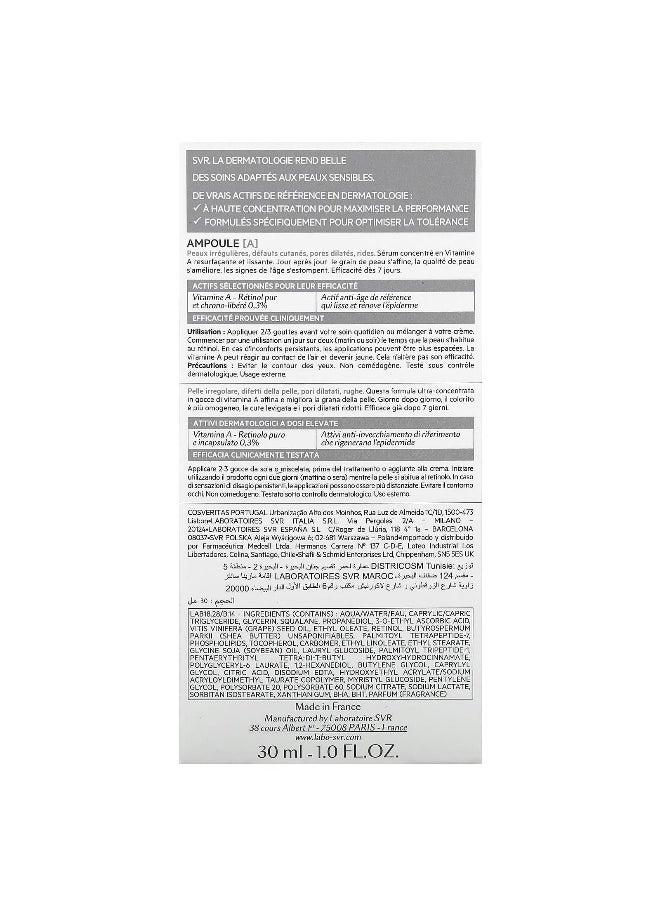 SVR, [A], Ampoule Lift, 1 fl oz (30 ml)